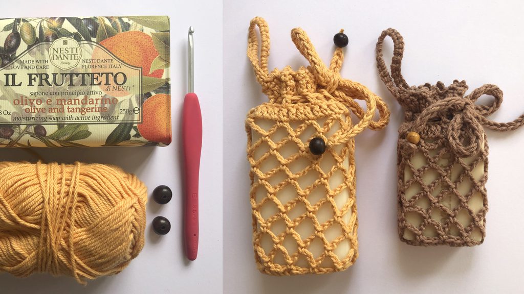 crochet soap pouch