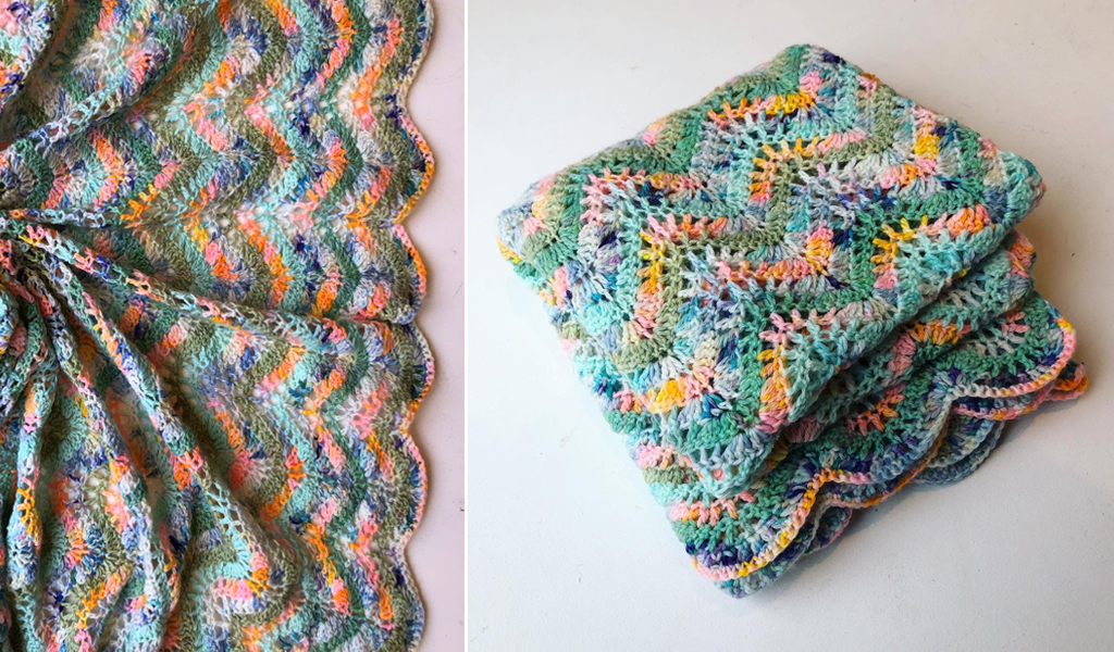 Feather & Fan Crochet Blanket - pattern